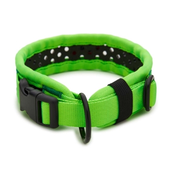 Preview: SOFTY Halsband | Länge: 35-41cm | Breite: 3,3cm | Farbe: grün/schwarz